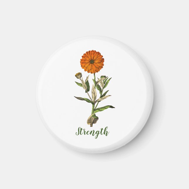 Marigold Strength Inspirational Magnet (Front)