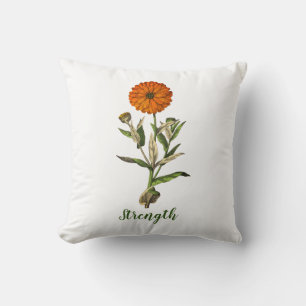 Marigold Strength Inspirational Pin Button Cushion