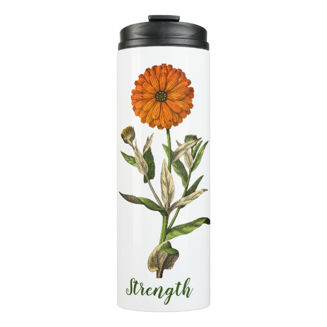 Marigold Strength Travel Mug Thermal Tumbler (Front)