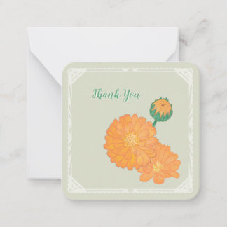 Marigold “Thank You” Flat Note Card