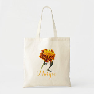Marigold with bud orange margie library bag