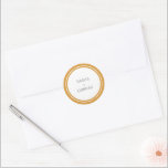 Marigold Yellow Bold Border Modern Wedding Classic Round Sticker<br><div class="desc">Modern wedding stickers featuring a simple yet elegant design with your names inside of a double border.  The colour palette may be changed in the design editing tool.</div>