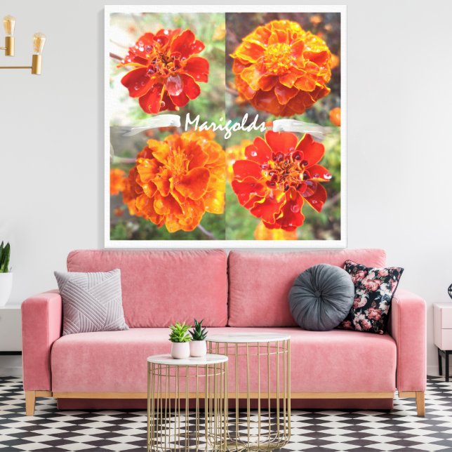 Marigolds Canvas Print (Insitu(LivingRoom))