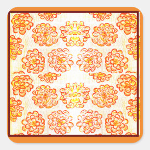 Marigolds Square Sticker