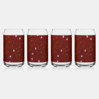 Marigolds with Stars Can Glass