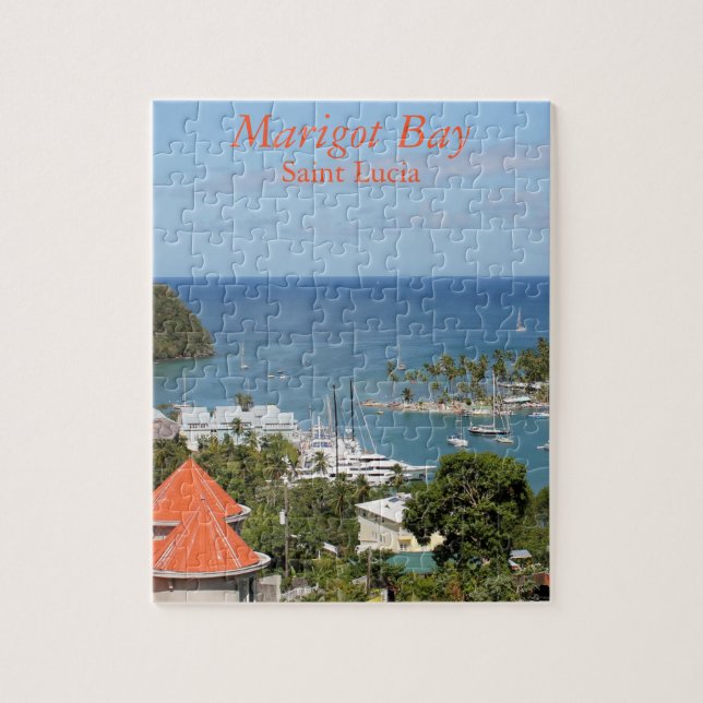 Marigot Bay Saint Lucia Puzzle (Vertical)