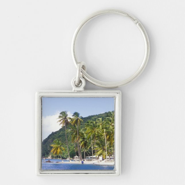 Marigot Bay, St. Lucia, Caribbean Key Ring (Front)