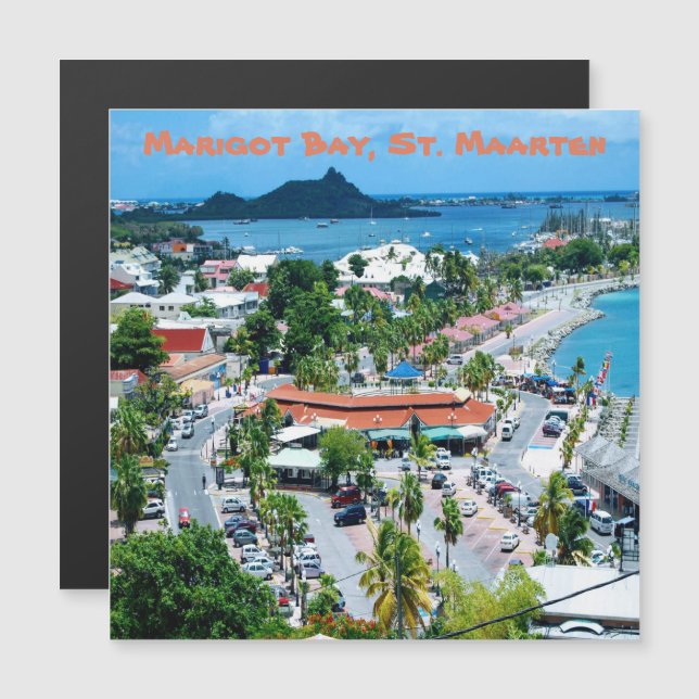  Marigot Bay, St. Maarten Magnetic card (Front/Back)