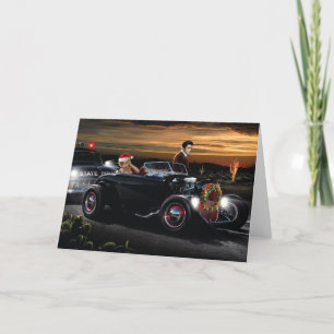 Marilyn and Elvis Christmas Joy Ride Holiday Card