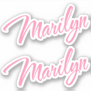 Marilyn Decorative Name in Pink x2