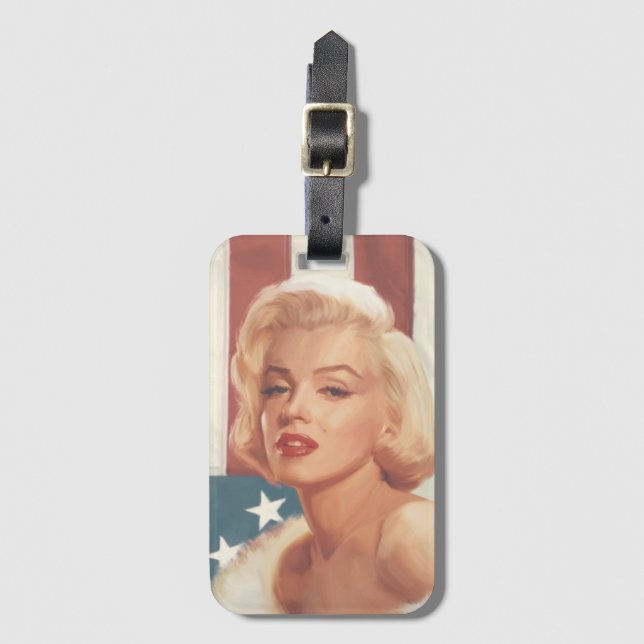 Marilyn Flag Luggage Tag (Front Vertical)