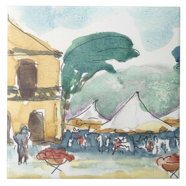 Marilyn Holmes Ceramic Tile "Ravello Italy" (Front)