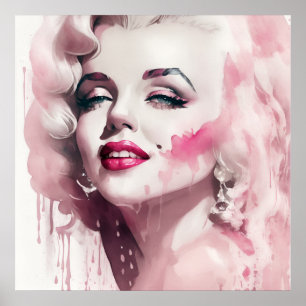 marilyn ink 3/4 pink poster