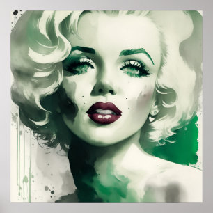 marilyn ink 4/4 green poster