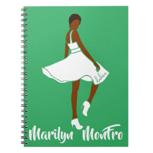 Marilyn MonFRO AFRoCA Afro Africa Black Woman Notebook
