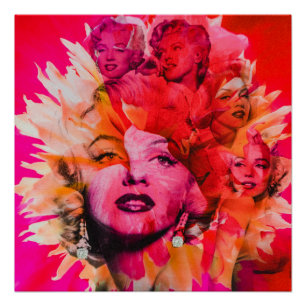Marilyn Monroe pop art portrait Poster