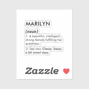 Marilyn name, Editable name, Custom name