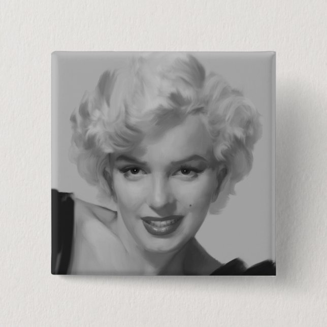 Marilyn the Look 2 15 Cm Square Badge (Front)