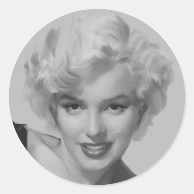 Marilyn the Look Classic Round Sticker (Front)