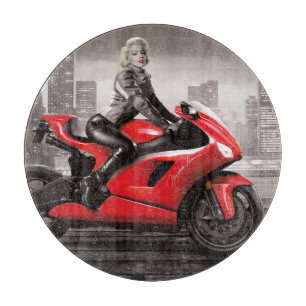 Marilyn's Motorcycle Cutting Board