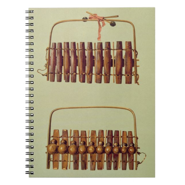 Marimba, front and back views, South African, from Notebook (Front)