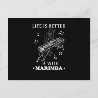 Marimba Jazz Xylophone Player Vibraphone Musician Postcard
