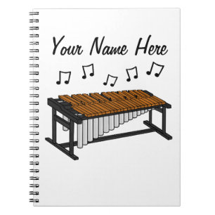 Marimba Percussion Teacher Percussionist Custom Notebook