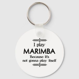 Marimba - Play Itself Funny Deco Music Key Ring