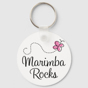 Marimba Rocks music Key Ring