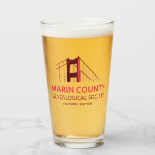 Marin County Genealogical Society Logo Glass