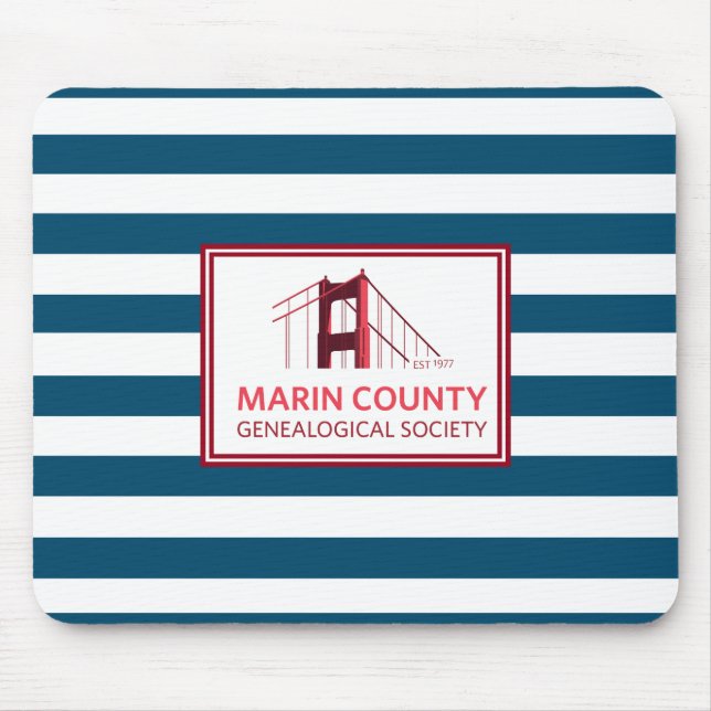 Marin County Genealogy Logo Mouse Mat (Front)