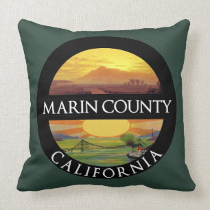 Marin County Mount Tamalpais T-Shirt Cushion