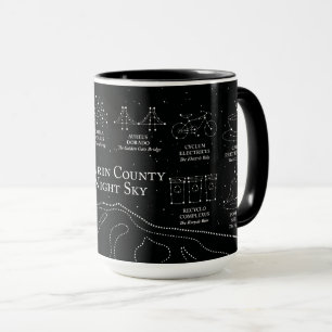 Marin County Night Sky 15 oz. mug blue