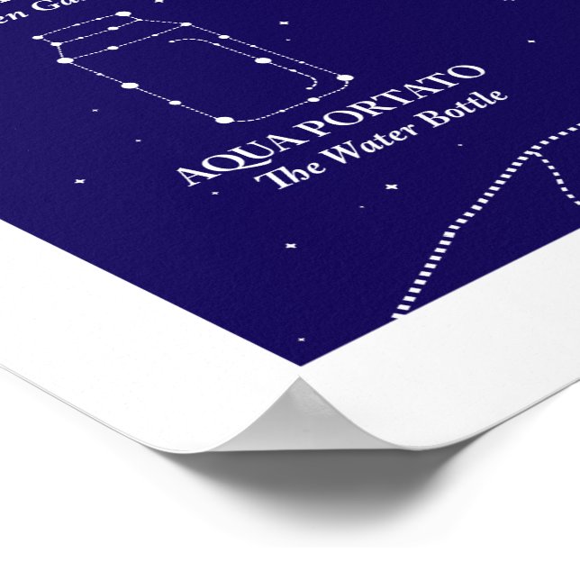 Marin County Night Sky Blue Poster 16x20 (Corner)