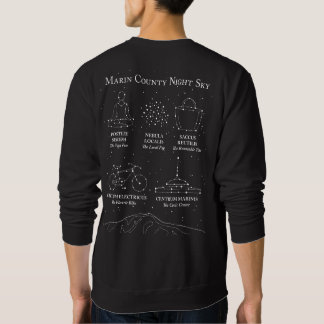 Marin County Night Sky Men's Black Sweatshirt