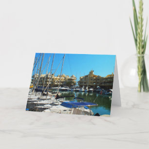 Marina at Benalmadena, Spain Holiday Card