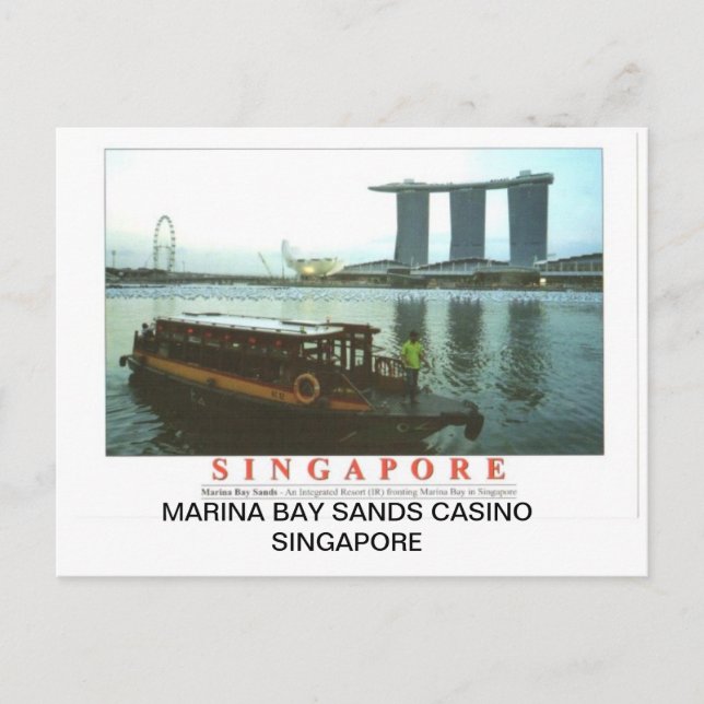 MARINA BAY SANDS CASINO SINGAPORE POSTCARD (Front)