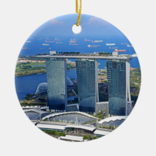 Marina Bay Sands luxury ship shaped hotel Ceramic Tree Decoration