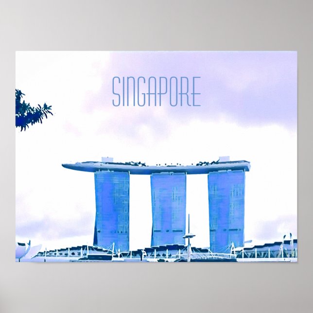 Marina Bay Sands Singapore travel Poster (Front)