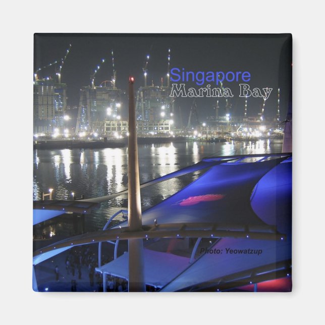 Marina Bay Singapore Travel Fridge Magnets (Front)
