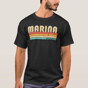 Marina Ca California Funny City Home Roots Retro 7 T-Shirt