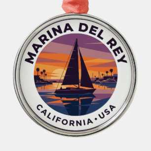 Marina del Rey California Metal Tree Decoration