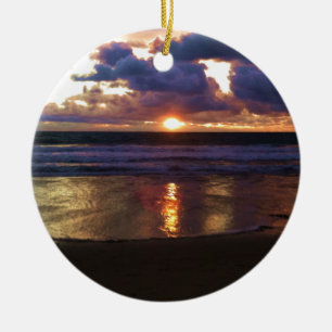 Marina del Rey Sunset Ceramic Tree Decoration