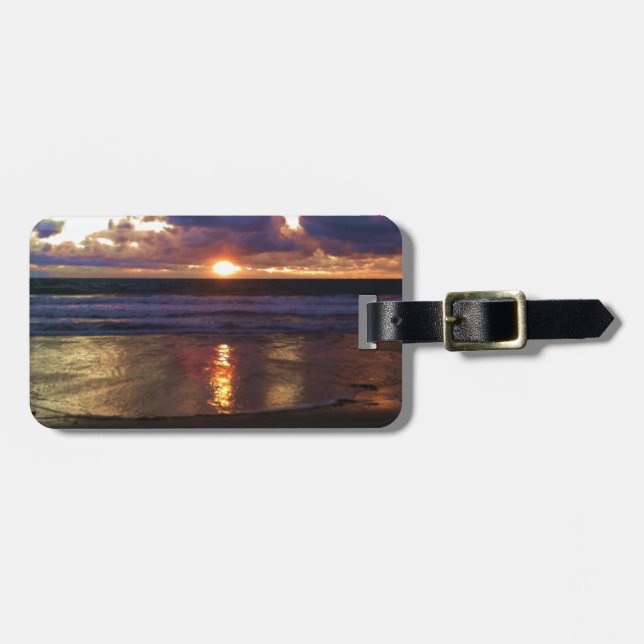 Marina del Rey Sunset Luggage Tag (Front Horizontal)