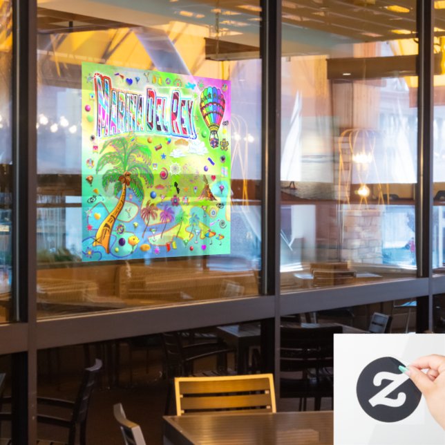 Marina Del Rey Timeless Melody Window Cling (Restaurant Window)