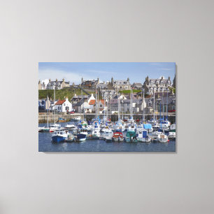 Marina, Findochty, Moray, Scotland, United Canvas Print
