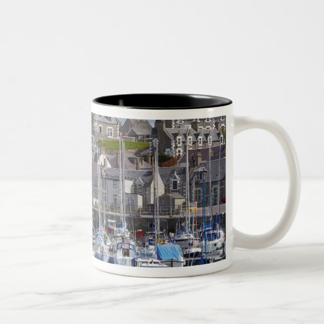 Marina, Findochty, Moray, Scotland, United Two-Tone Coffee Mug (Right)