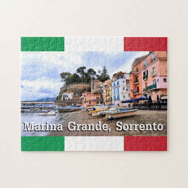 Marina Grande, Sorrento, Colorful Italy Beach Jigsaw Puzzle (Horizontal)