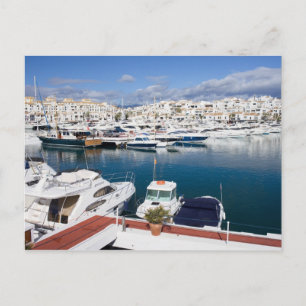 Marina in Puerto Banus in Spain Postcard