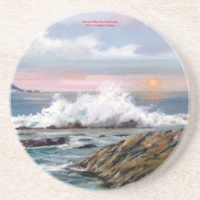 Marina/Mariña/Seascape Coaster (Front)